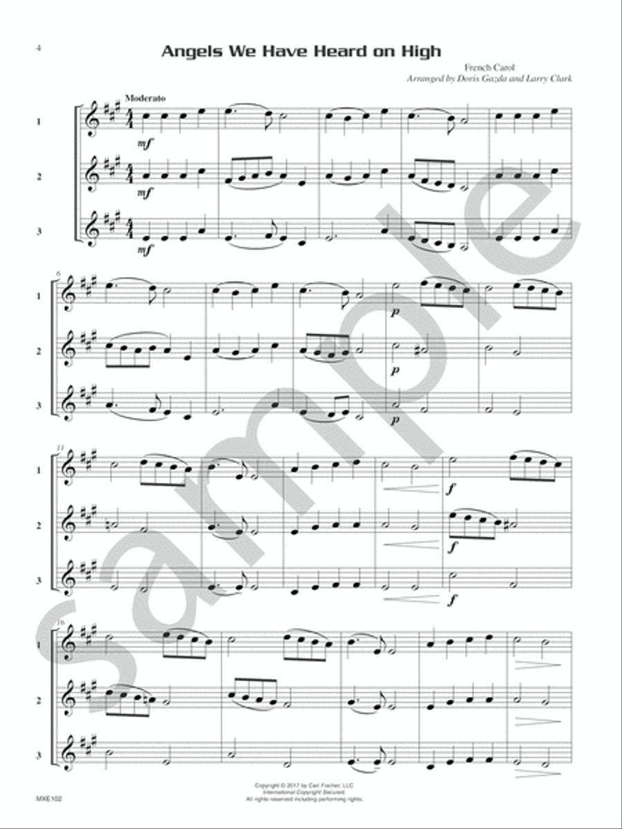 Compatible Trios for Christmas Clarinet scores gallery preview page 5