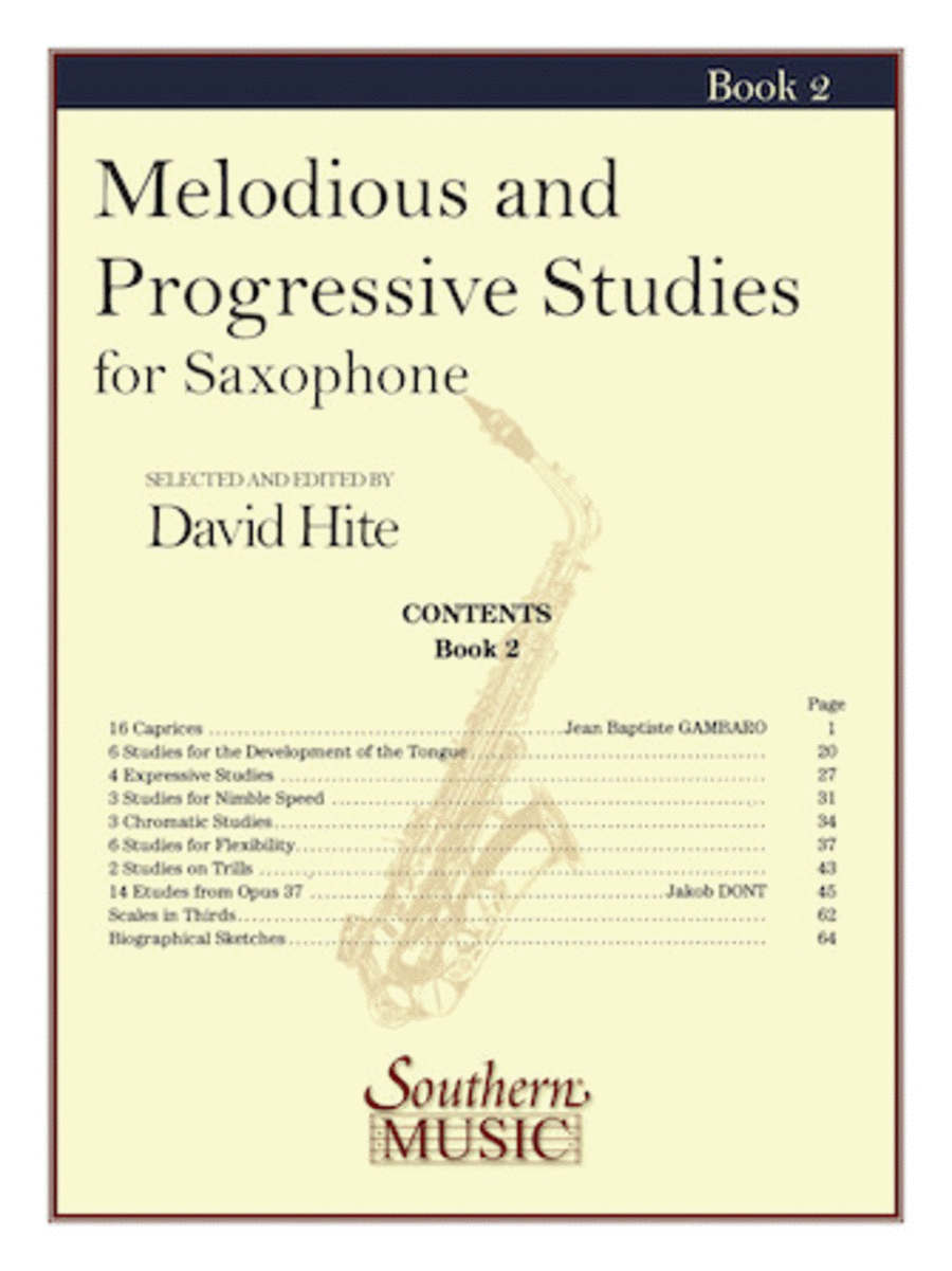 Melodious and Progressive Studies, Book 2 Saxophone scores gallery preview page 1