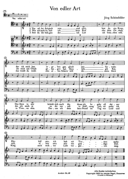 Alte Liedsatze aus Peter Schoffers Liederbuch von 1513