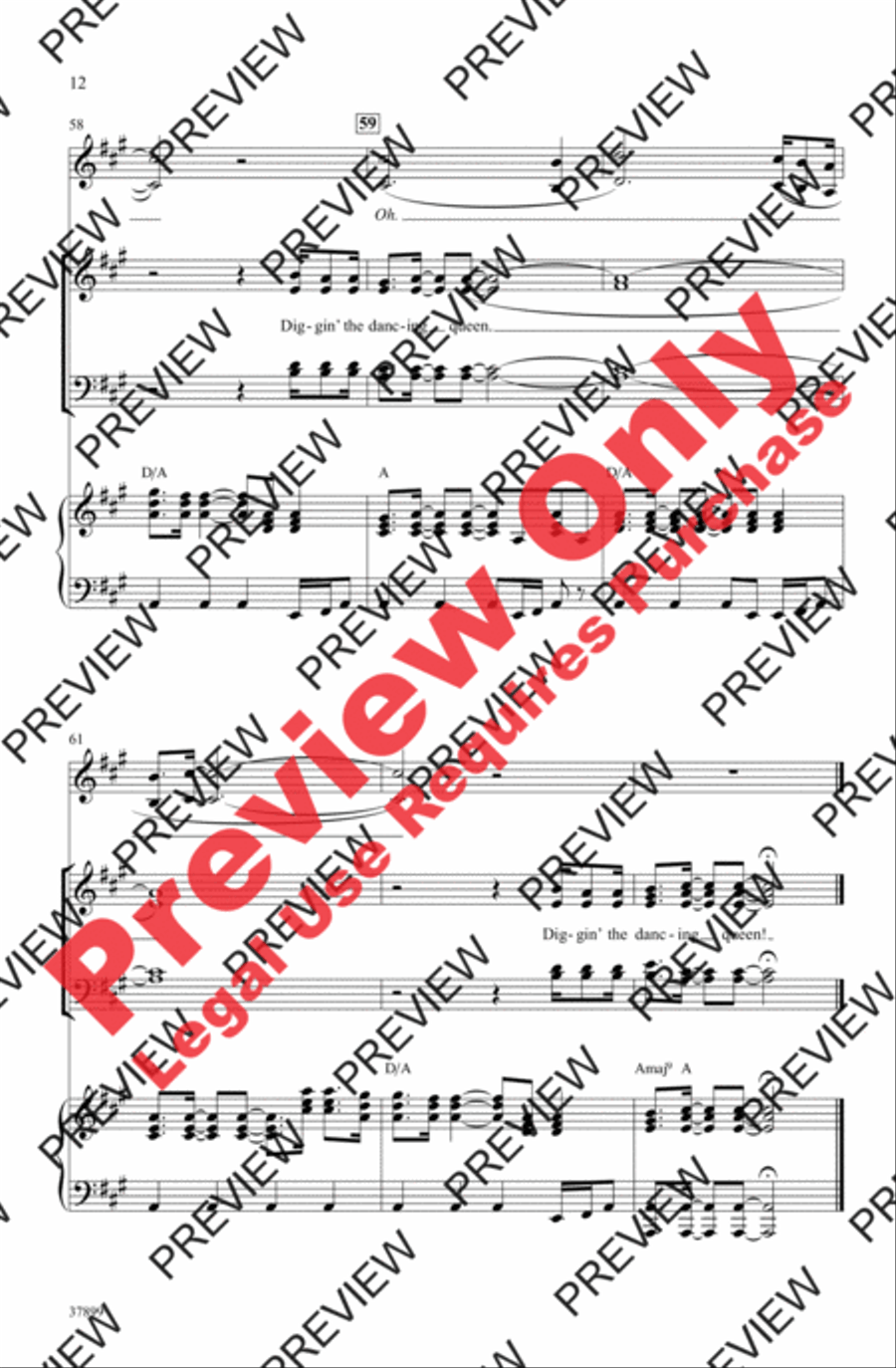 Dancing Queen 4-Part scores gallery preview page 12