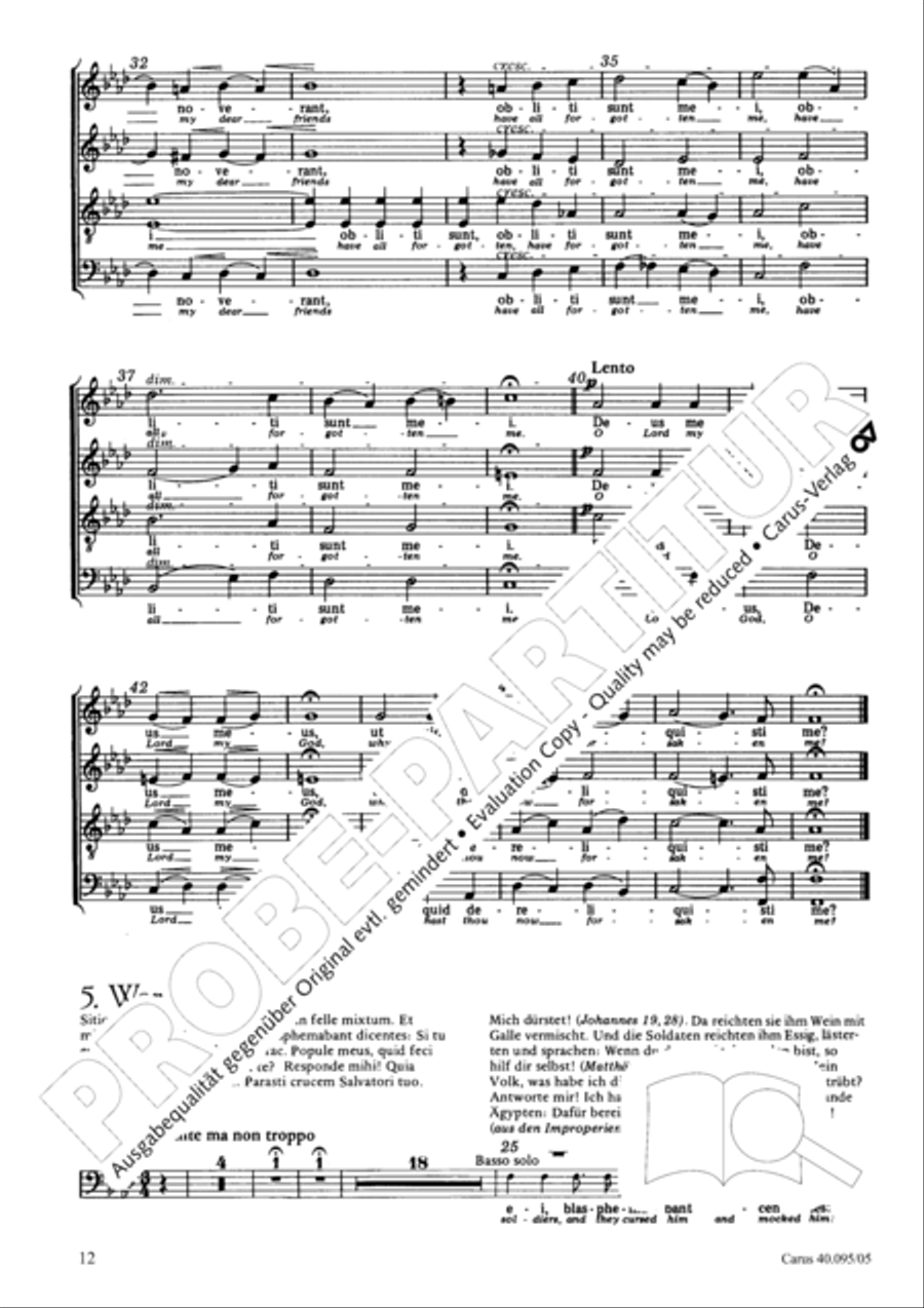 The Seven Words (Die Sieben Worte) 4-Part scores gallery preview page 13