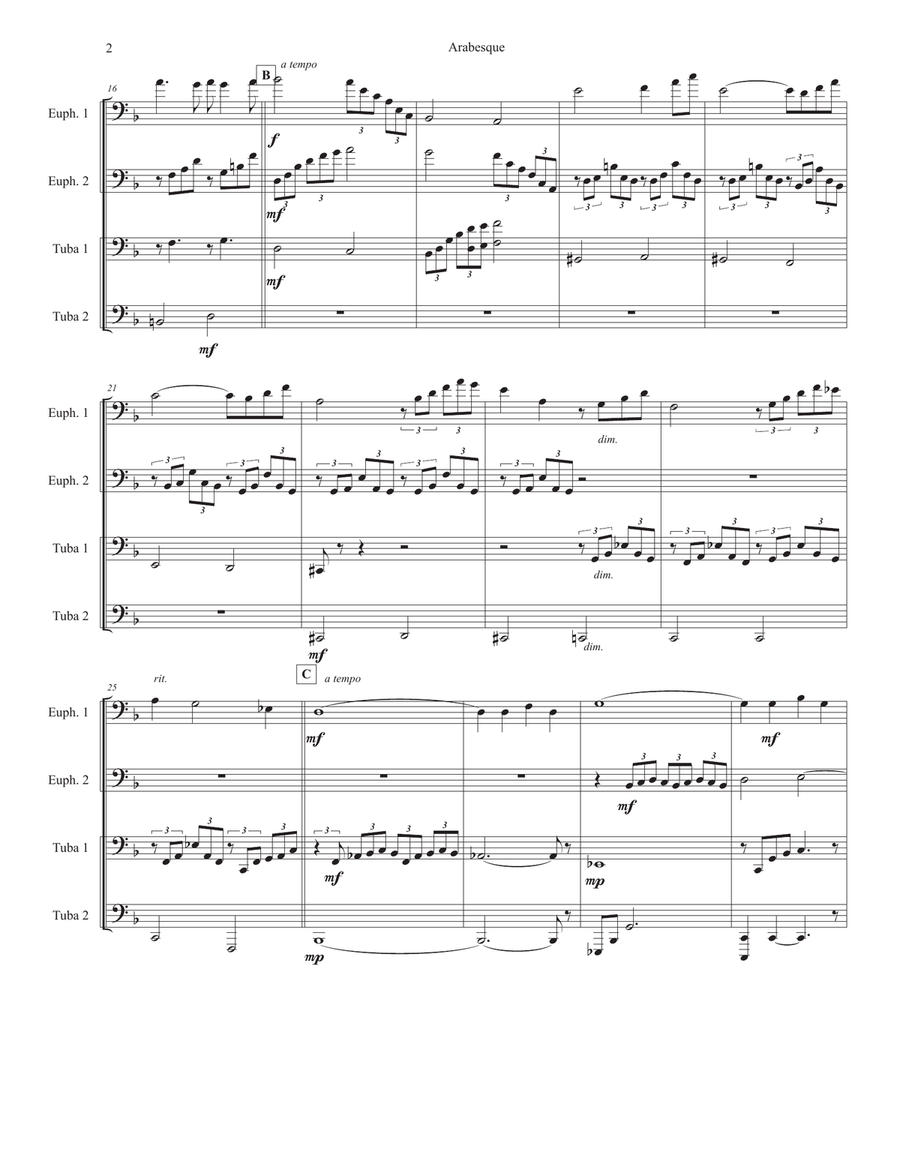 Arabesque Brass Quartet scores gallery preview page 2