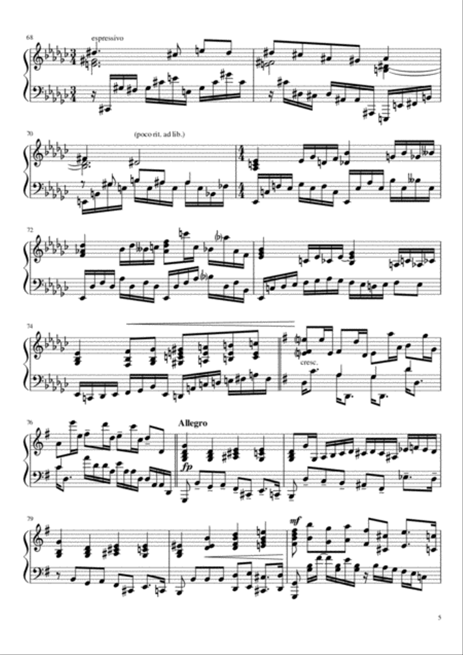 Sonate №1 (part I) Piano Solo scores gallery preview page 5