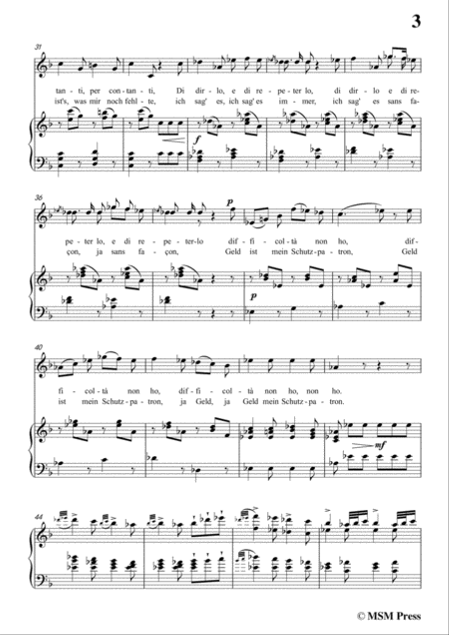 Schubert-Il modo di prender moglie,Op.83 No.3,in F Major,for Voice&Piano Voice scores gallery preview page 5
