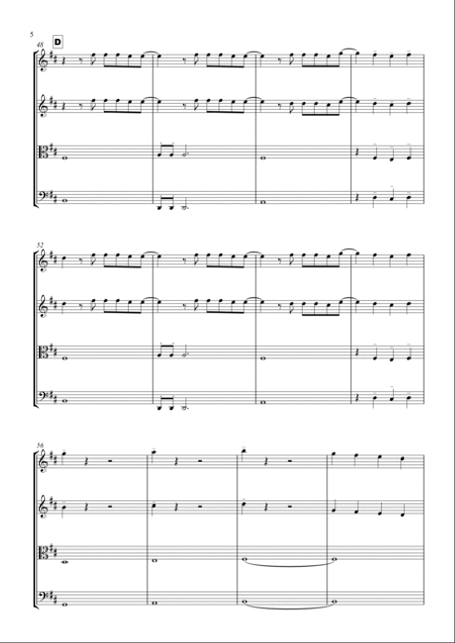 Bring Me To Life String Quartet scores gallery preview page 5