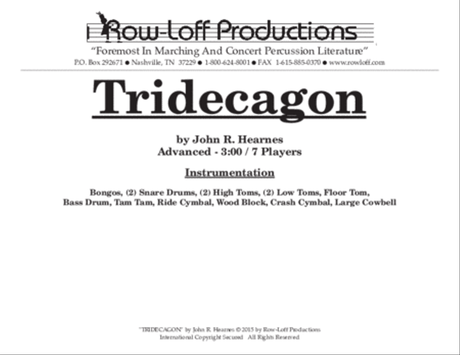 Tridecagon Percussion Ensemble scores gallery preview page 2