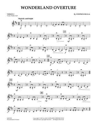 Wonderland Overture - Violin 3 (Viola Treble Clef)
