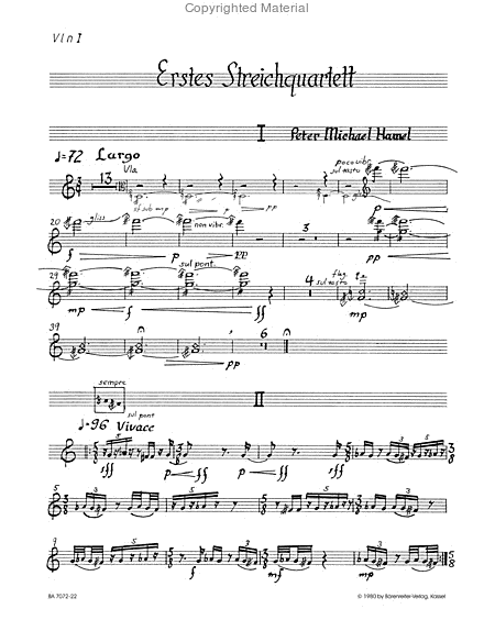 Erstes Streichquartett (1980)