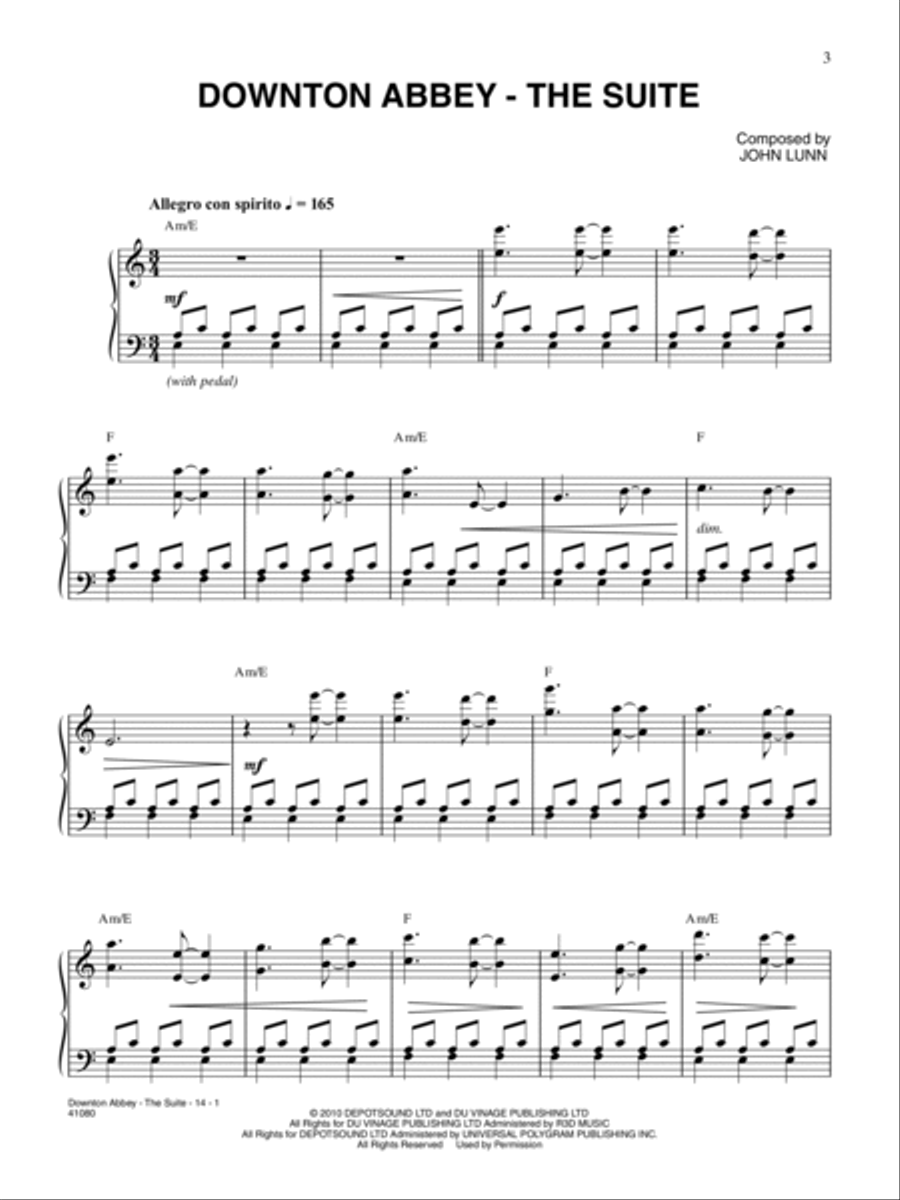 Downton Abbey -- The Suite Small Ensemble scores gallery preview page 2