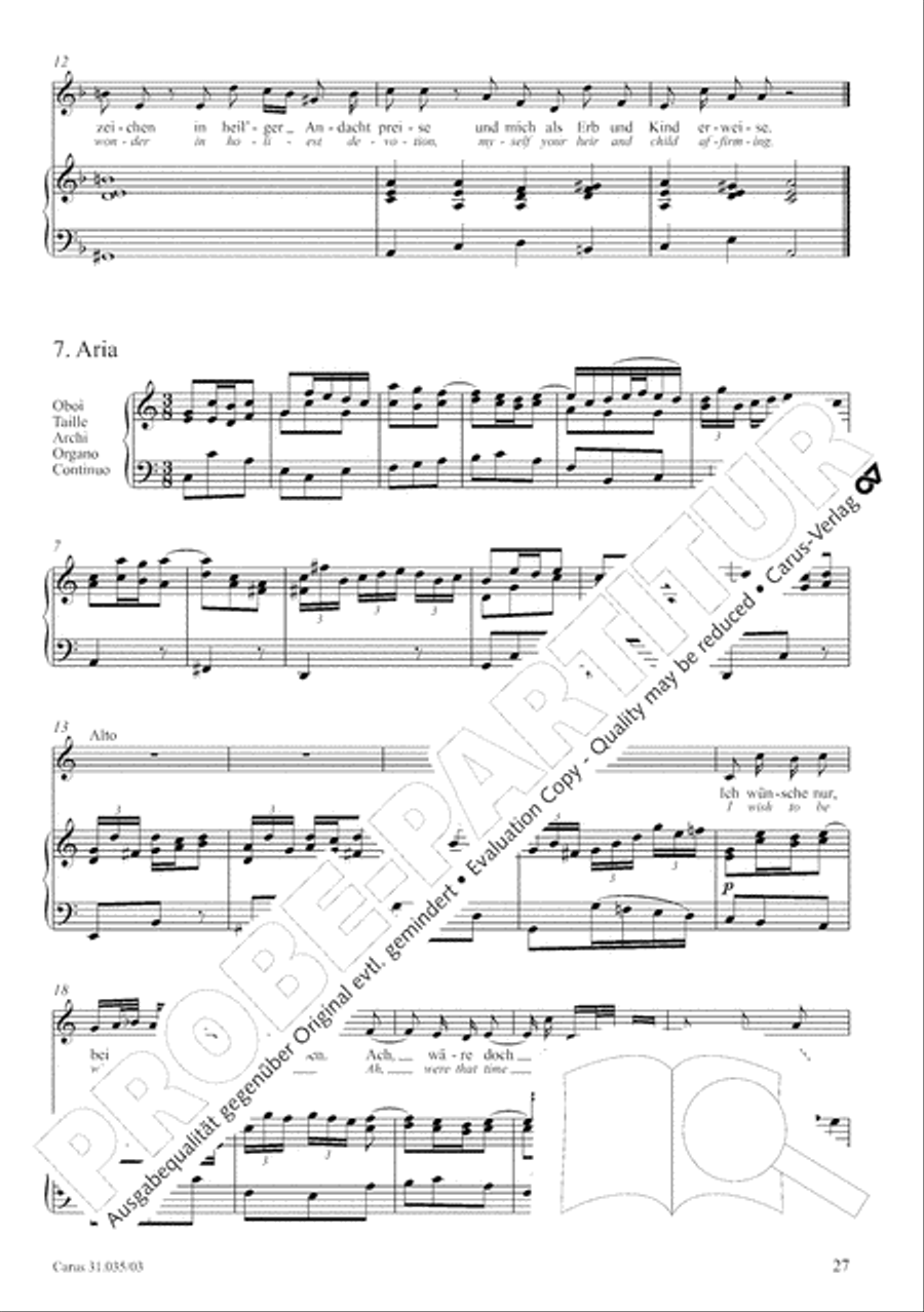Soul and spirit are astounded (Geist und Seele wird verwirret) English Horn scores gallery preview page 28