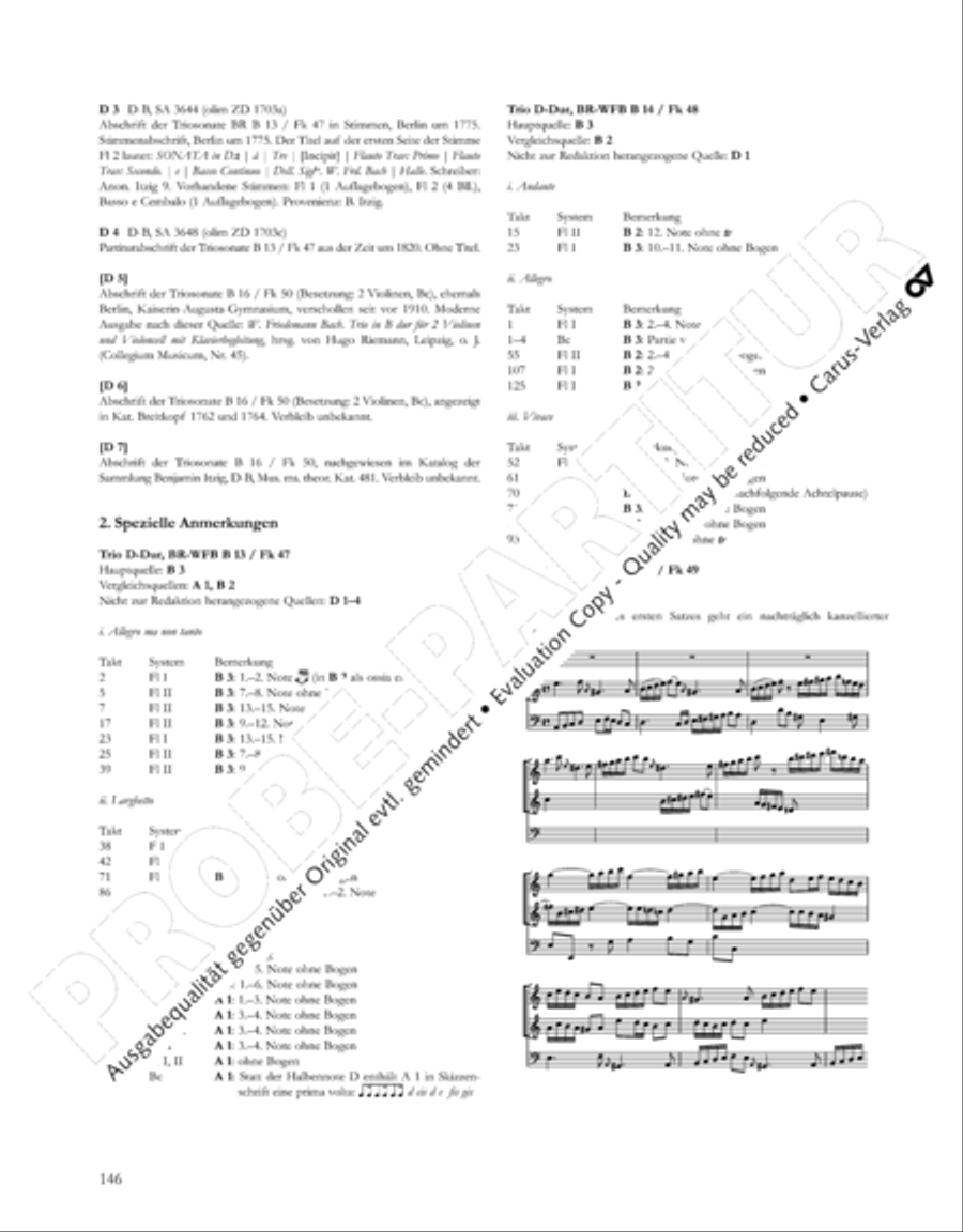 Gesamtausgabe Band 3 (Kammermusik: Duette, Solo- und Triosonaten) Score scores gallery preview page 167