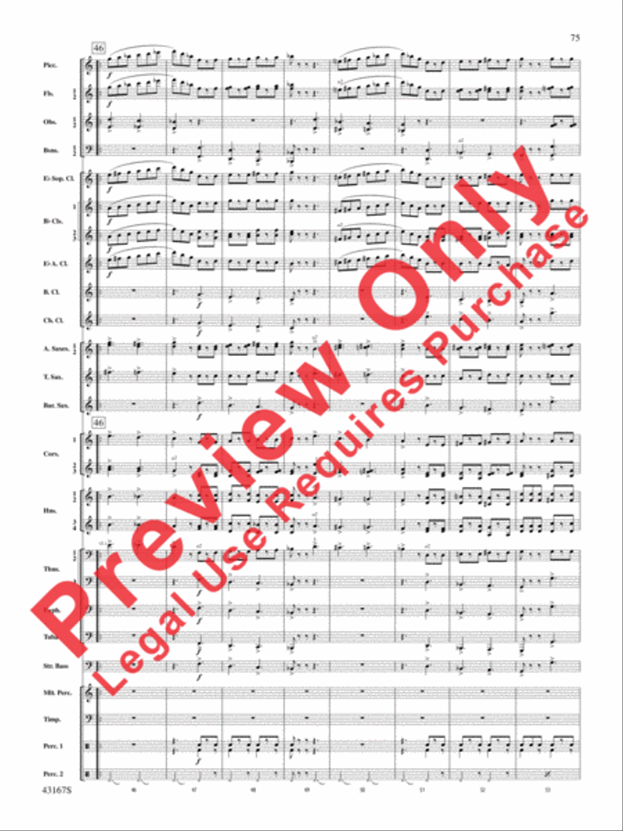 Down to the Sea in Ships (from the NBC TV Film Project 20) Concert Band scores gallery preview page 76