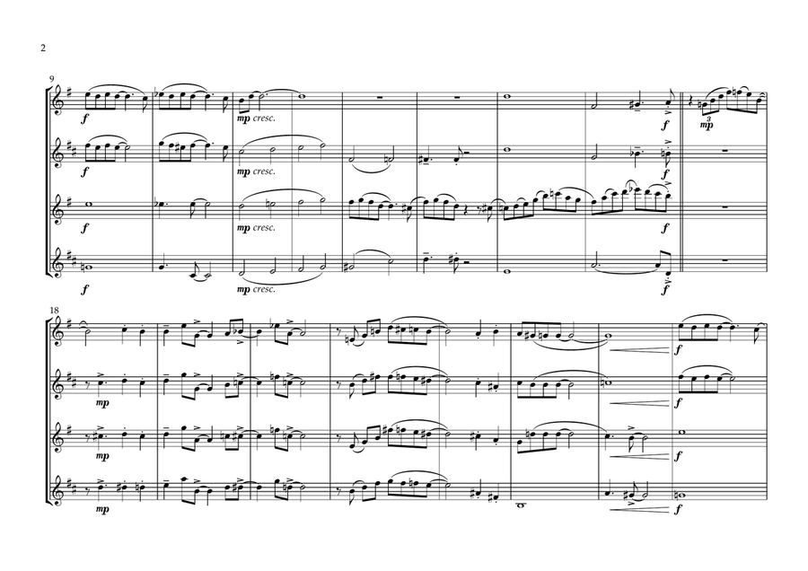 I Thought About You Saxophone Quartet scores gallery preview page 2