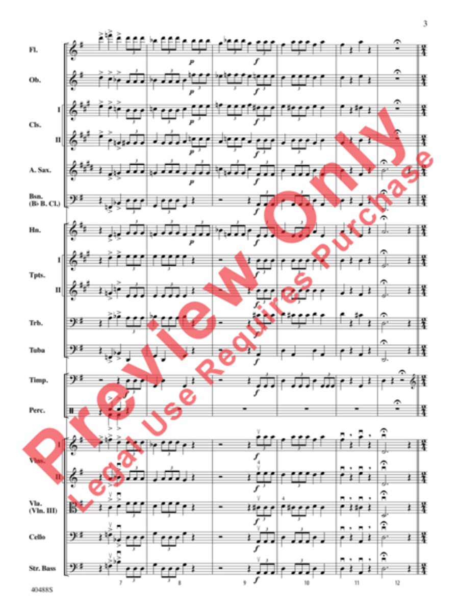 Overture to Die Fledermaus Full Orchestra scores gallery preview page 4