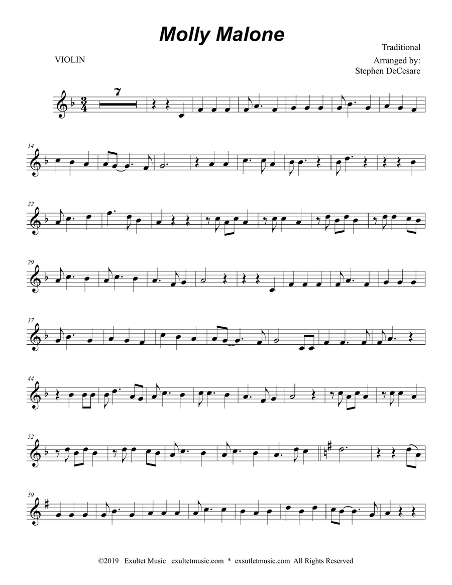 Molly Malone (Duet for Violin and Viola) String Duet scores gallery preview page 6