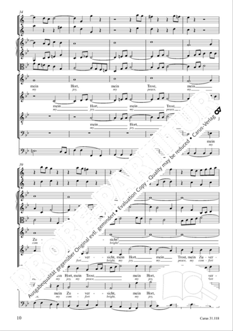 O Jesus Christ, my life, my light 4-Part scores gallery preview page 7