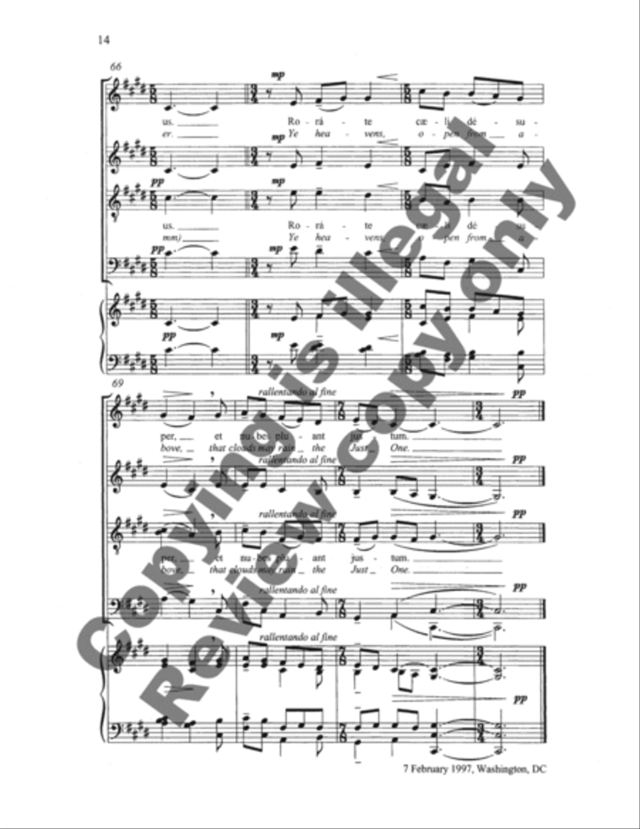 Four Motets on Plainsong Themes: 1. Rorate caeli desuper 4-Part scores gallery preview page 12