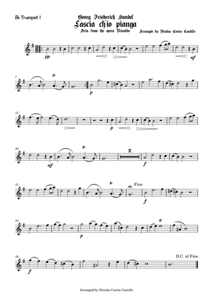 Handel - Lascia ch'io pianga - Brass Quintet image number null