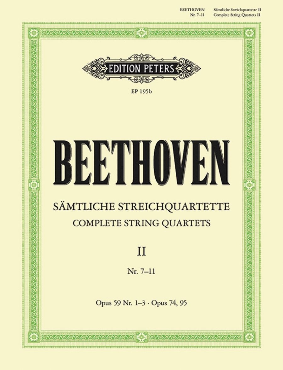 Ludwig van Beethoven: String Quartets, Volume 2