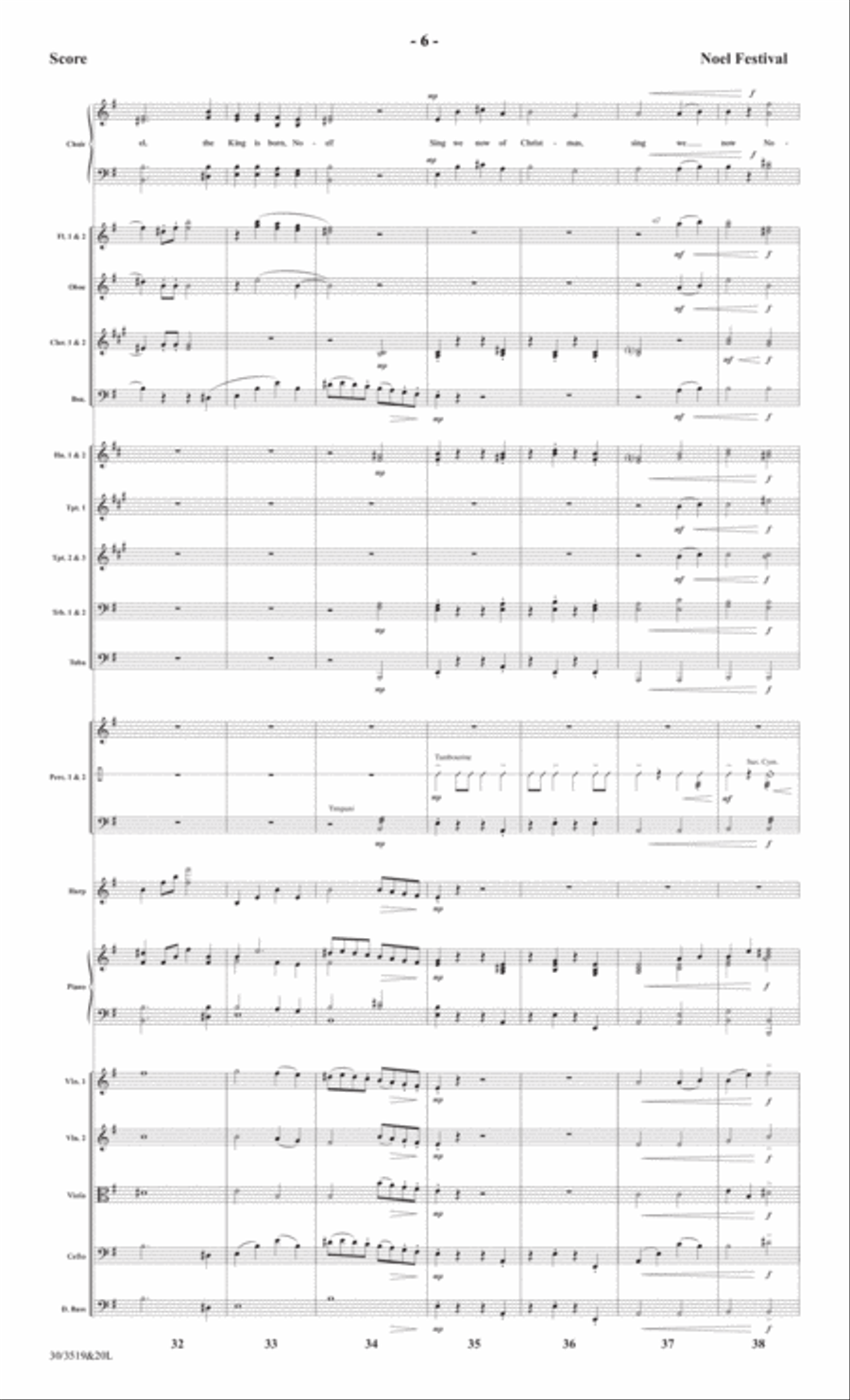 Noel Festival - Orchestral Score and CD with Printable Parts Choir scores gallery preview page 8