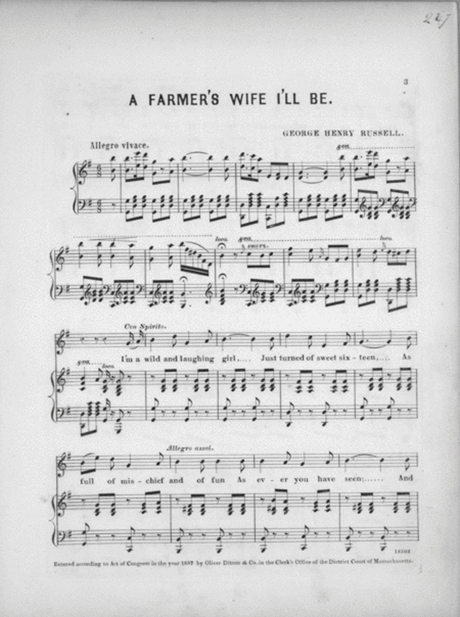 A Farmer's Wife I'll Be