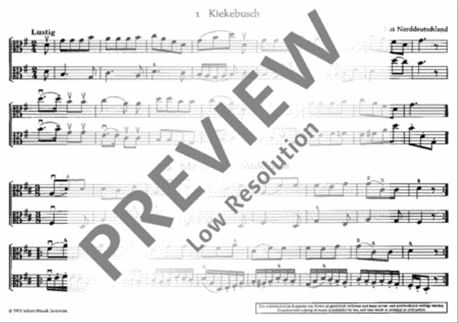 Tanzbüchlein für zwei Bratschen Viola scores gallery preview page 3