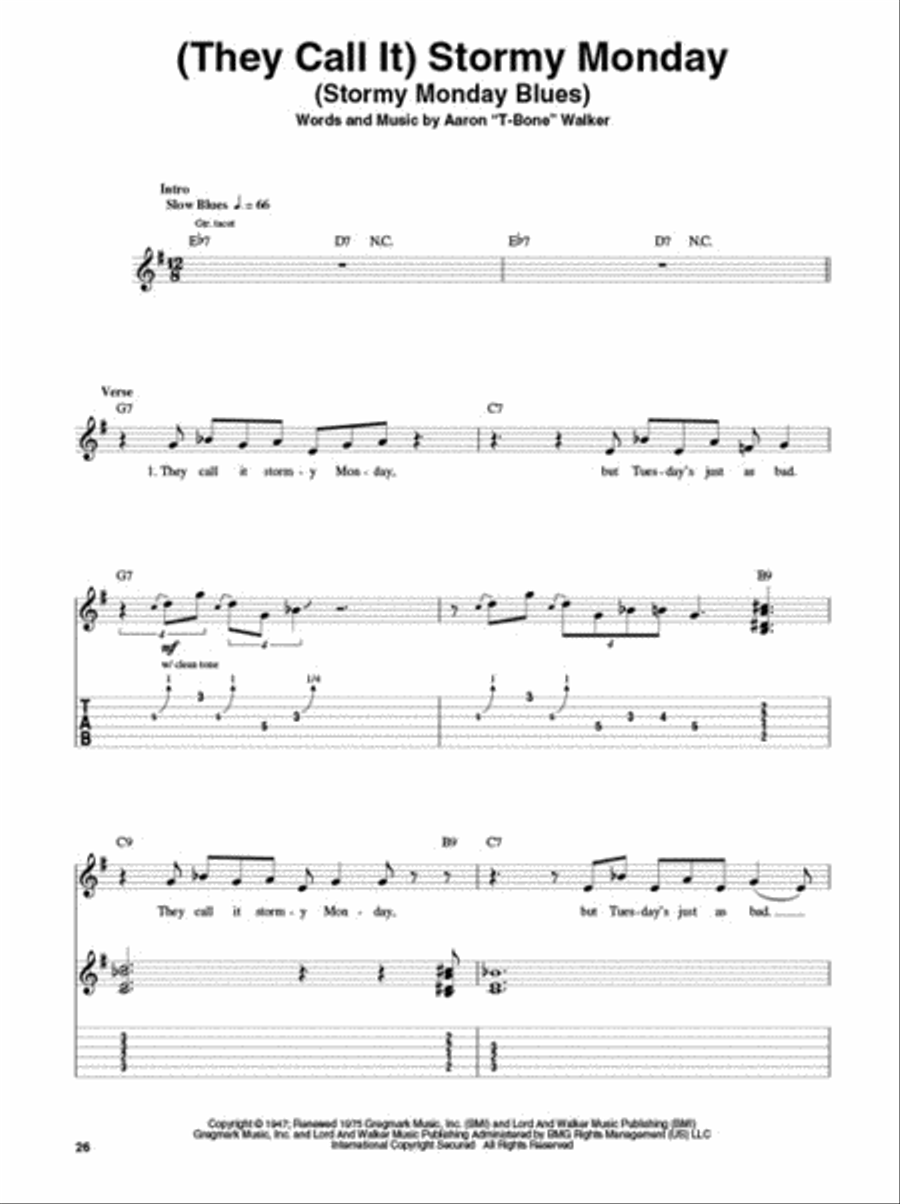 T-Bone Walker T-Bone Walker Electric Guitar scores gallery preview page 3