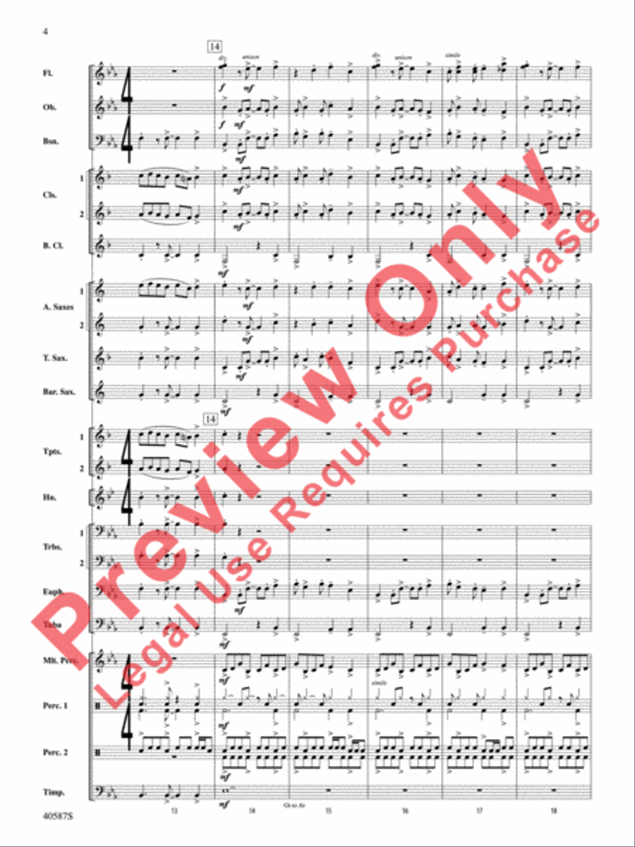 Rondo Picoso Concert Band scores gallery preview page 5