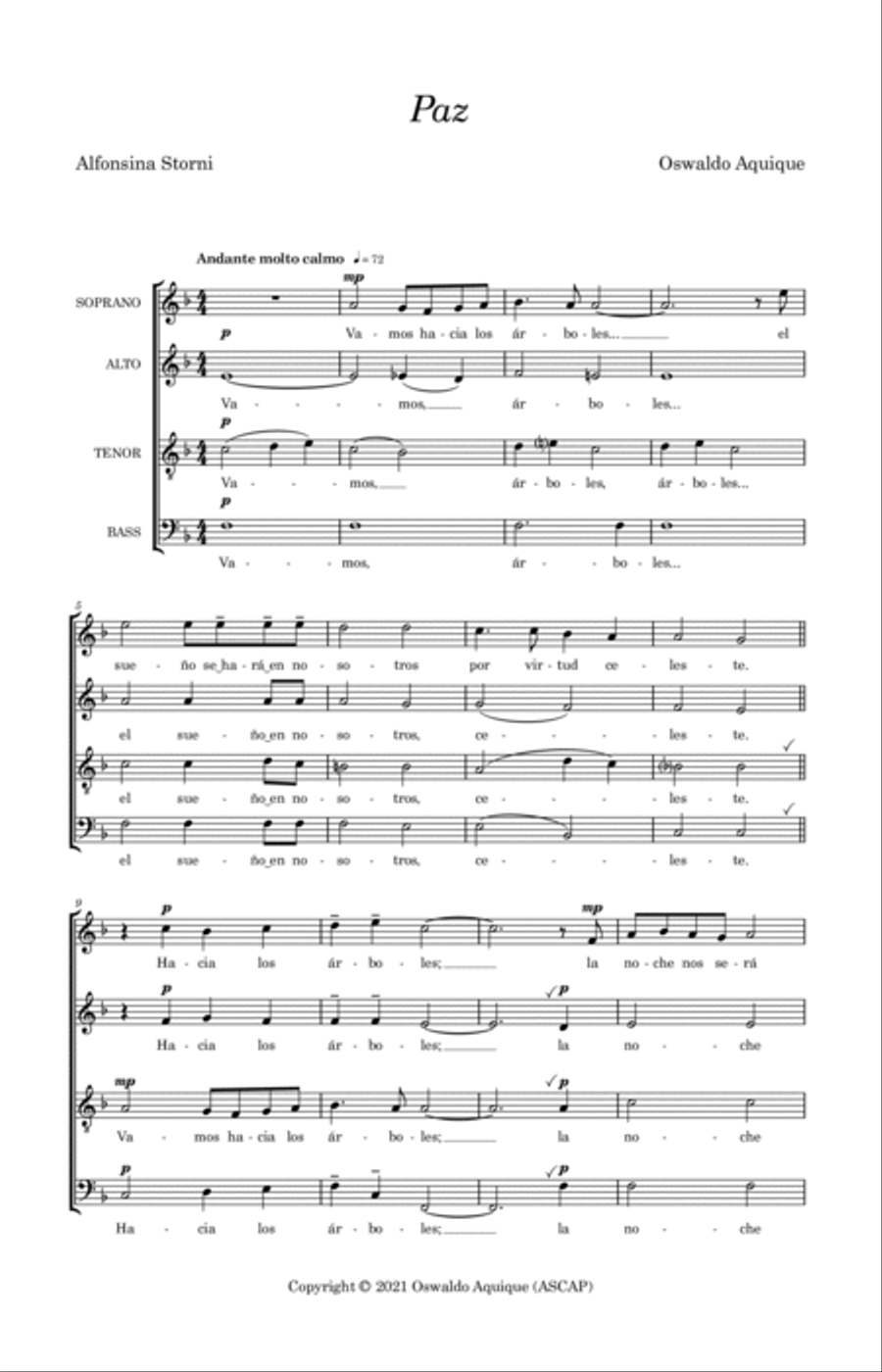Paz 4-Part scores gallery preview page 3