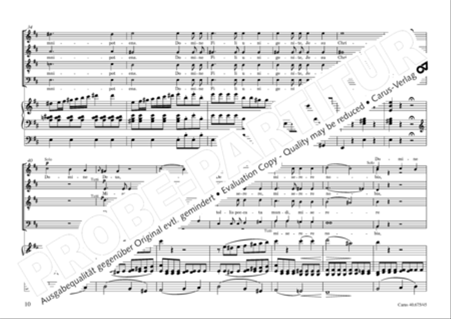 Mass in G Major 4-Part scores gallery preview page 13