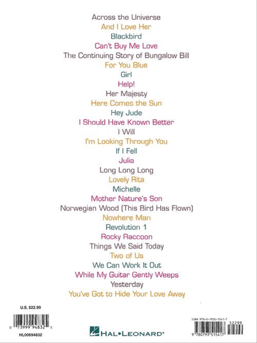 The Beatles for Acoustic Guitar – Revised Edition Acoustic Guitar scores gallery preview page 7