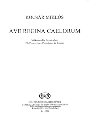 Ave Regina Caelorum For Female Choir