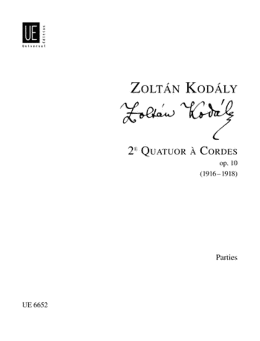String Quartet 2, Op. 10/2 String Quartet scores gallery preview page 1