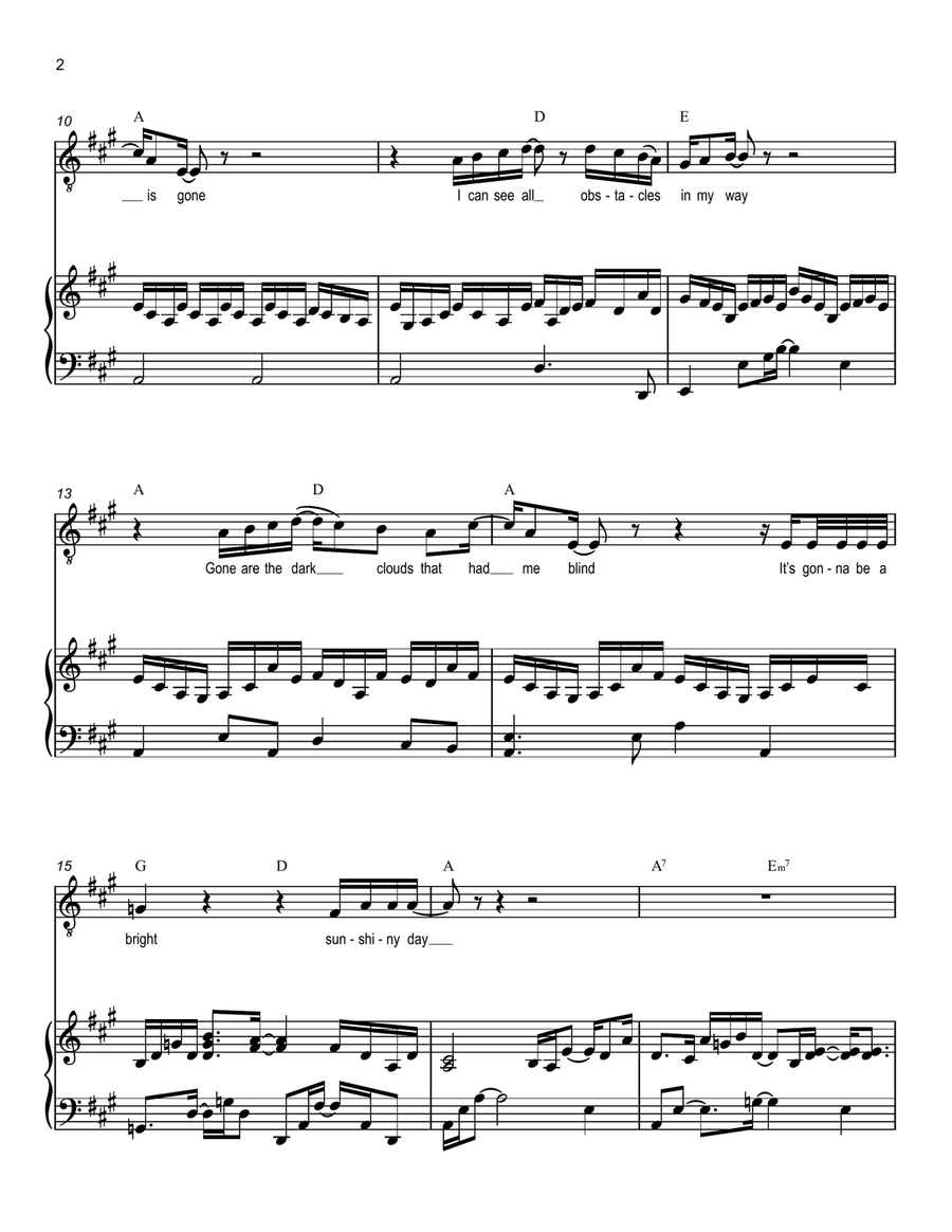 I Can See Clearly Now I Can See Clearly Now Voice scores gallery preview page 2