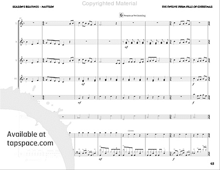 Season's Beatings Percussion Ensemble scores gallery preview page 61