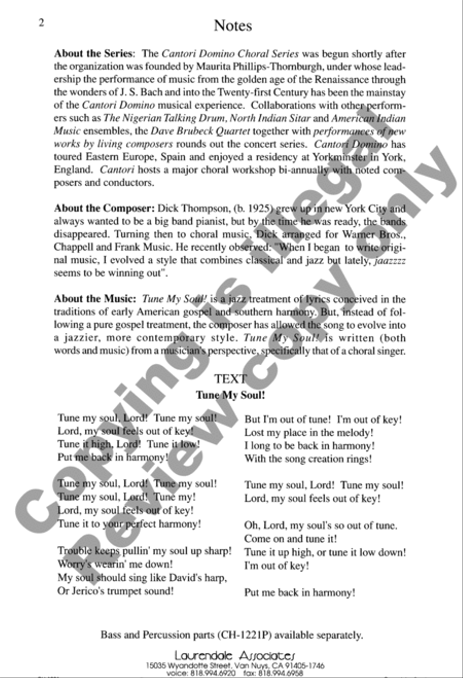 Tune My Soul Tune My Soul 4-Part scores gallery preview page 3
