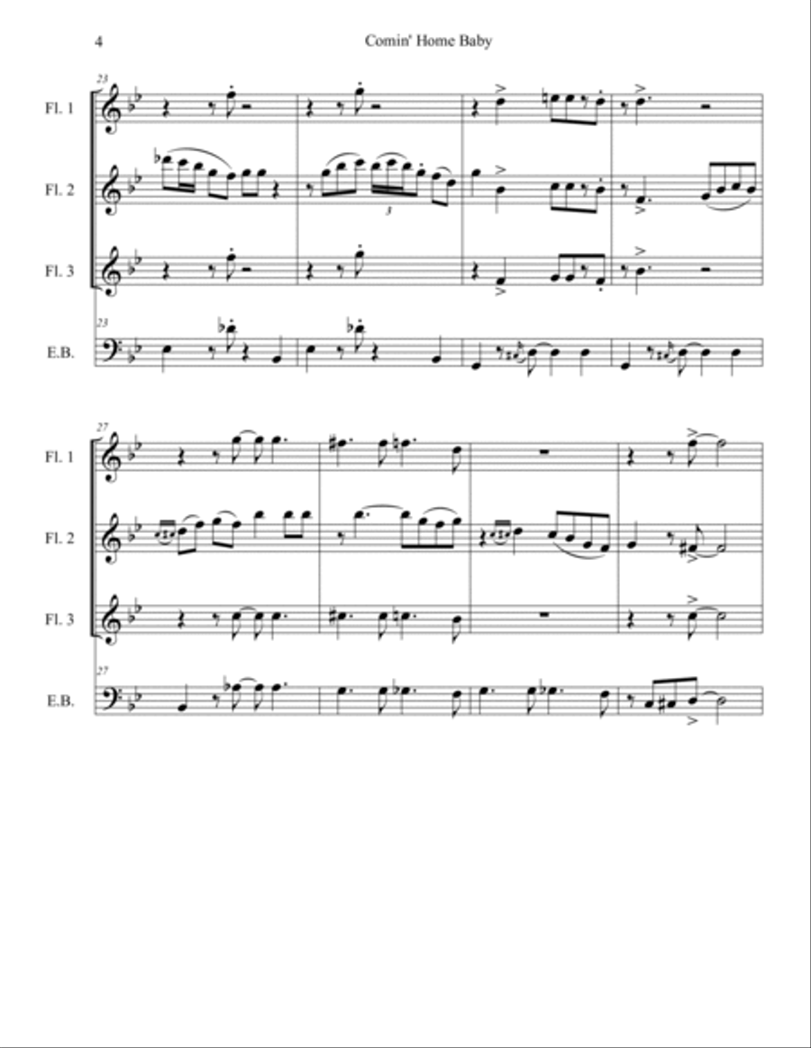 Comin' Home Baby Small Ensemble scores gallery preview page 4