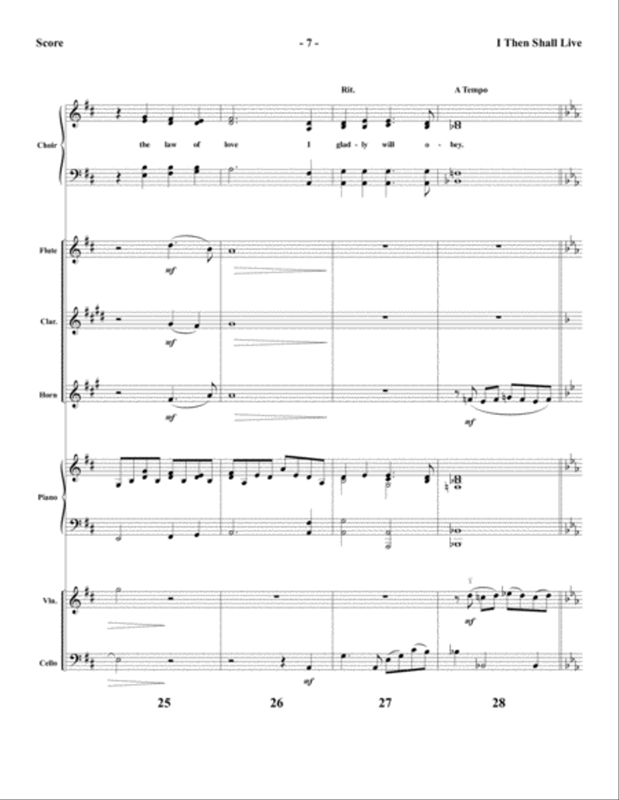 I Then Shall Live - Instrumental Ensemble Score and Parts Choir scores gallery preview page 9