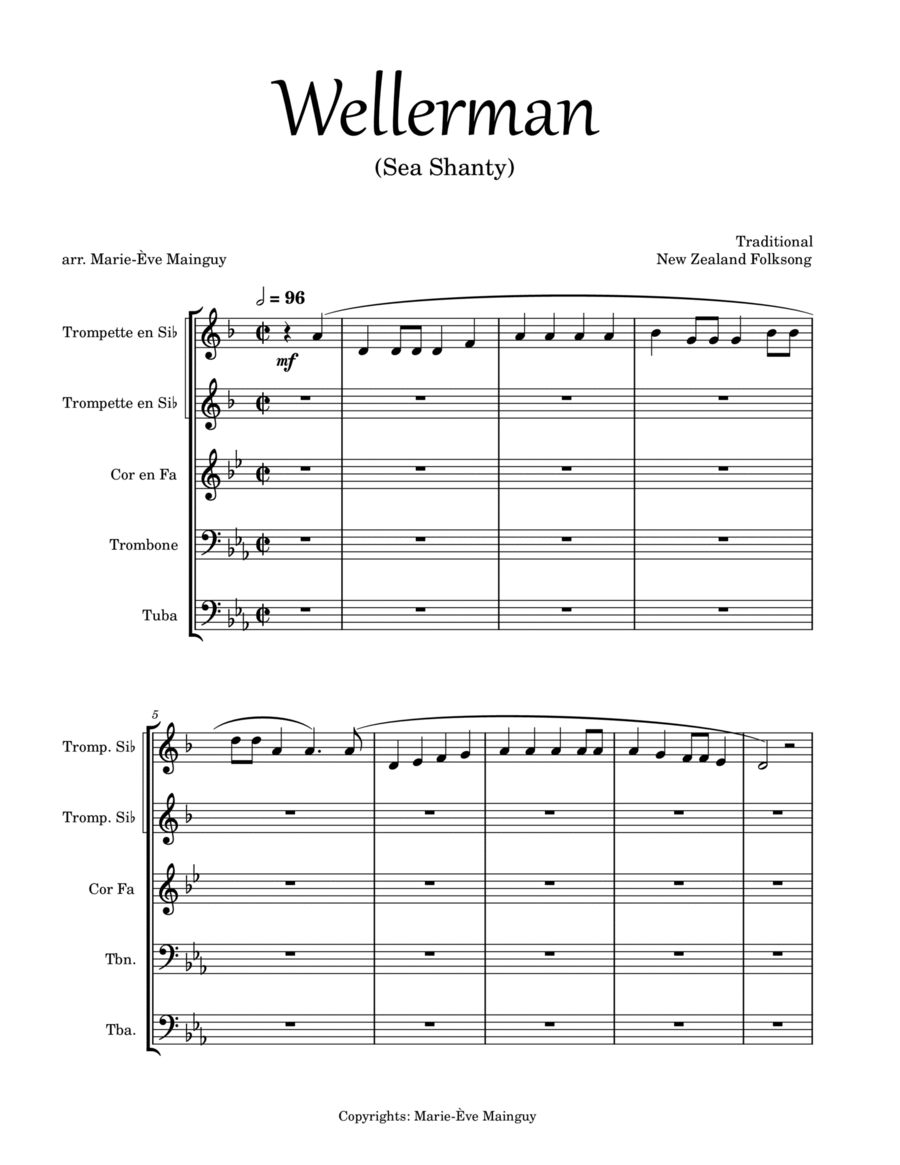 Book cover for Wellerman (Sea Shanty) - Brass Quintet