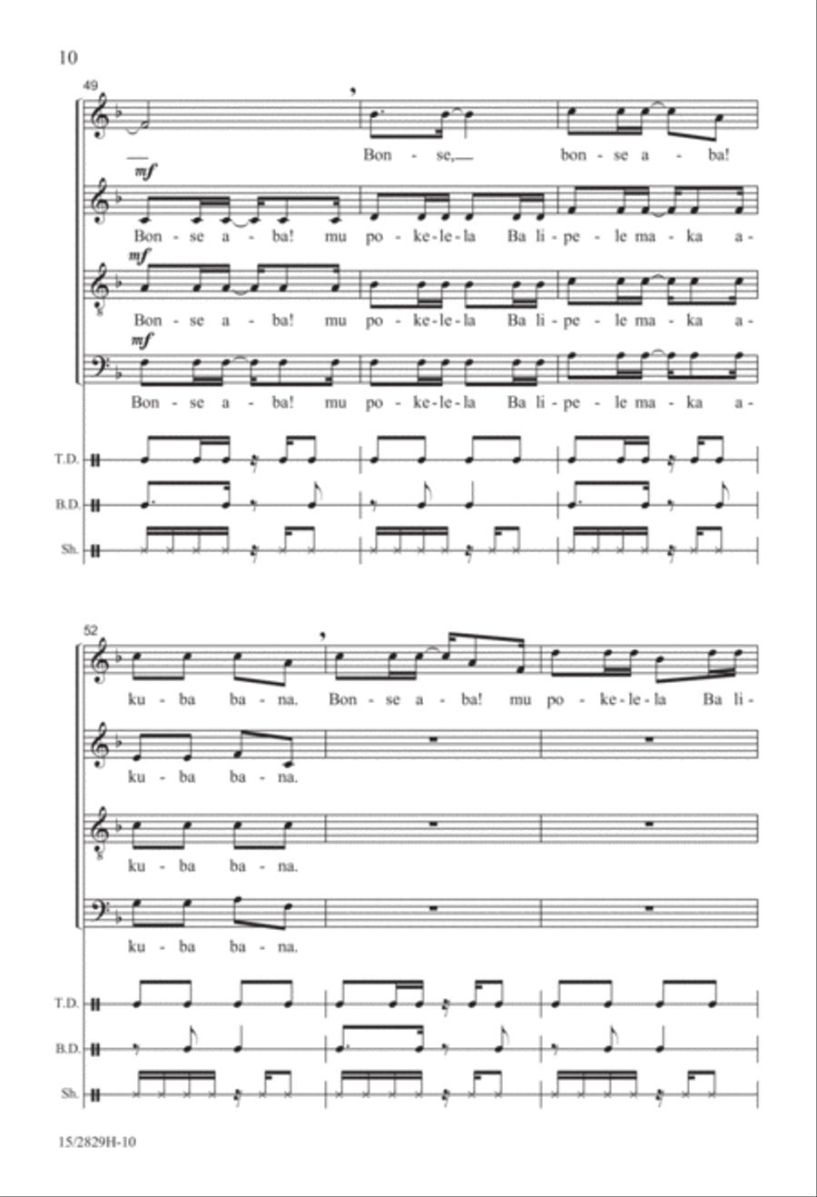Bonse Aba 4-Part scores gallery preview page 10