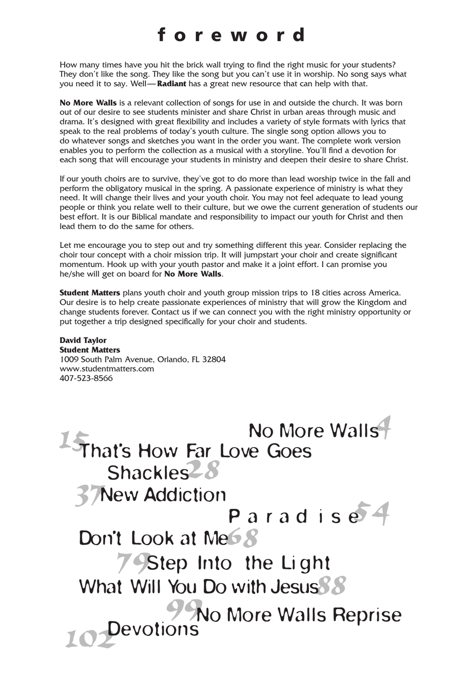 No More Walls (Digital Download) Choir scores gallery preview page 2