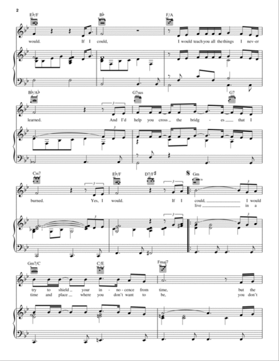 If I Could Piano, Vocal, Guitar scores gallery preview page 2