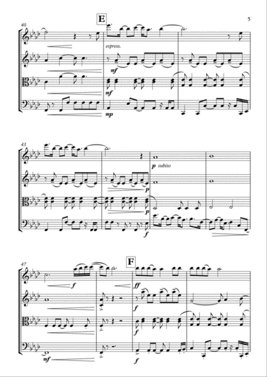 Love Me Like You Do Love Me Like You Do String Quartet scores gallery preview page 5