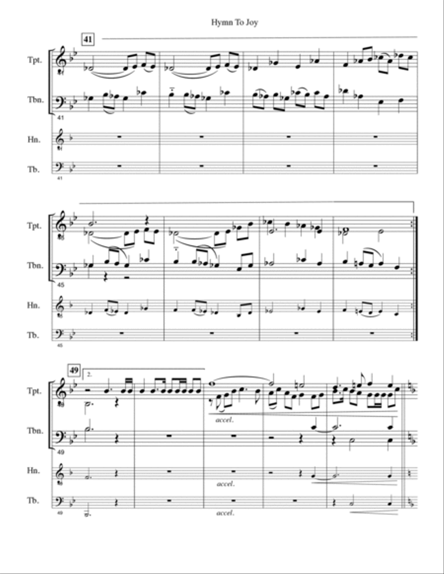 Hymn To Joy (opt organ) Organ scores gallery preview page 5