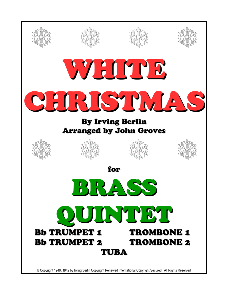 White Christmas Brass Ensemble scores gallery preview page 1