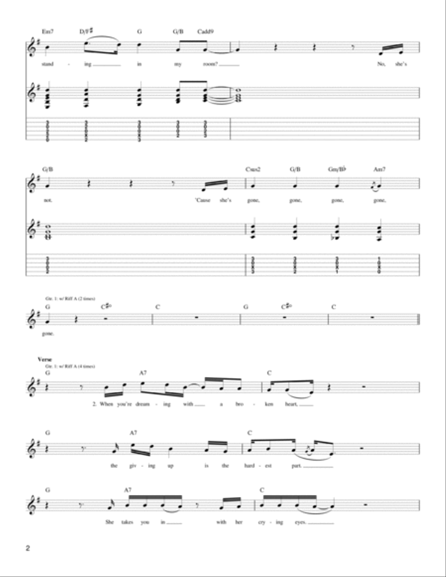 Dreaming With A Broken Heart Acoustic Guitar scores gallery preview page 2