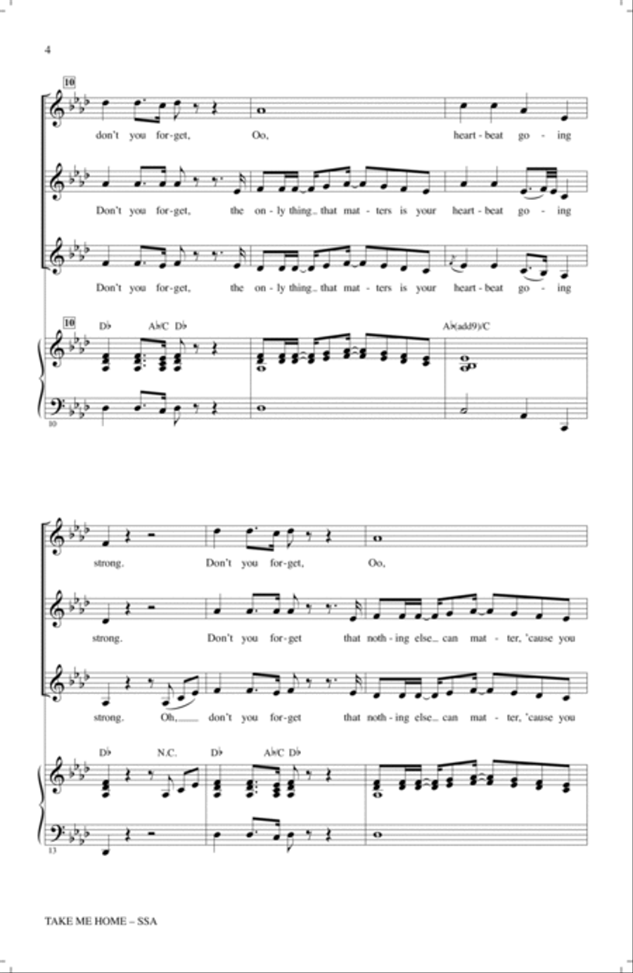 Take Me Home (arr. Roger Emerson) SSA scores gallery preview page 3