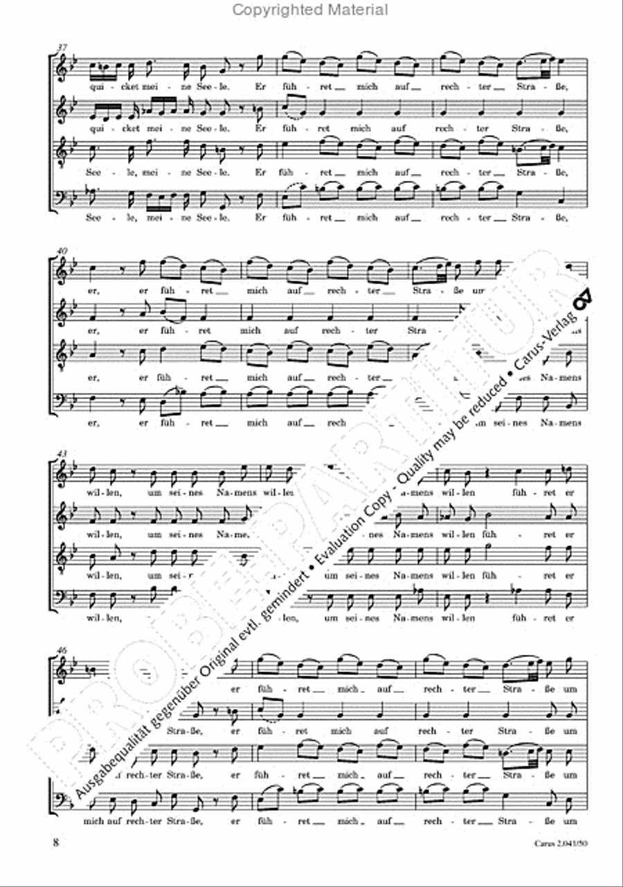 Motets and arias for choirs collected and edited by Johann Adam Hiller, vol. 5 Voice Solo scores gallery preview page 9