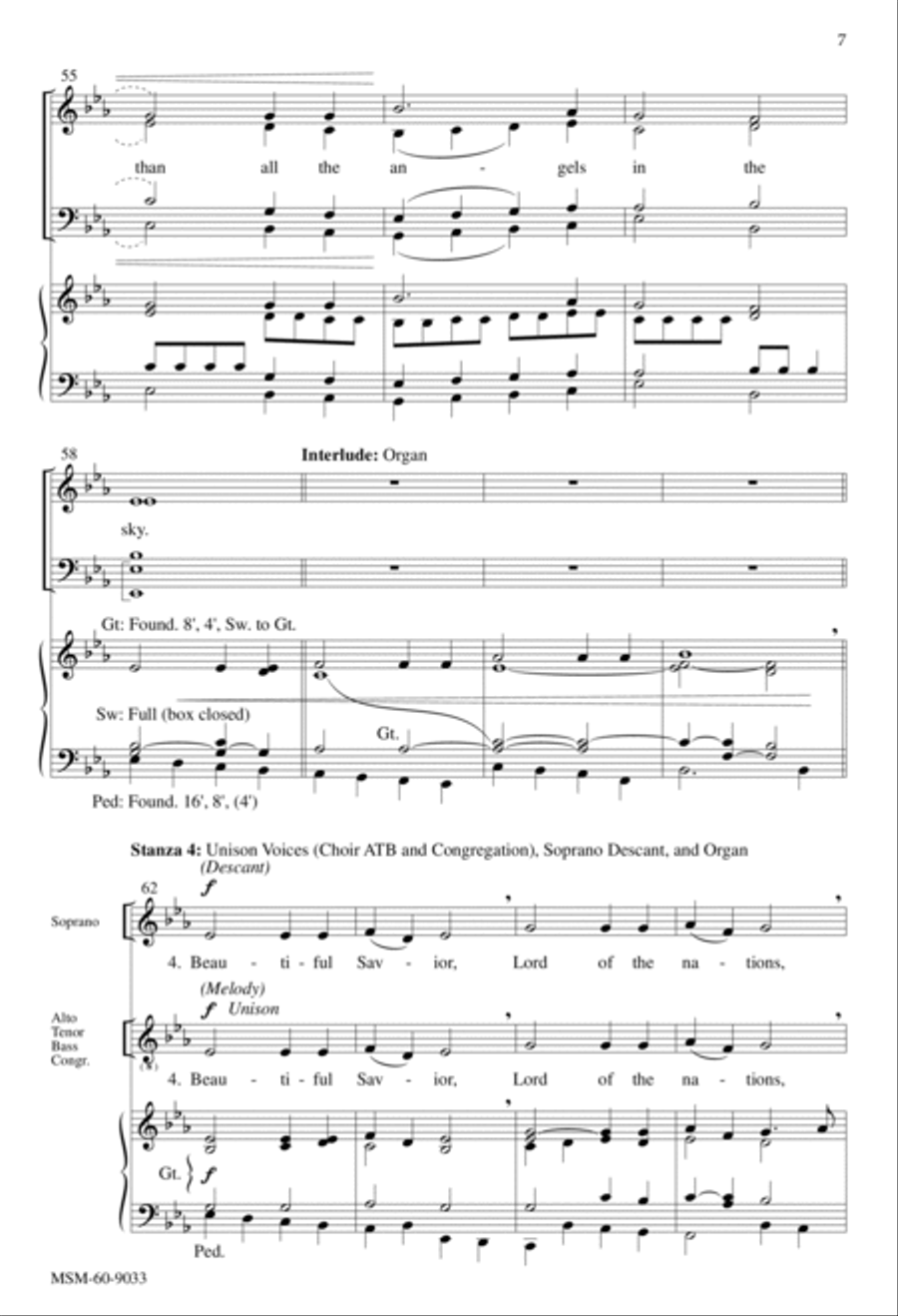Beautiful Savior 4-Part scores gallery preview page 7