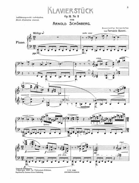 Klavierstuck Op. 11, No. 2